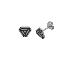 Impossible triangle beams ear studs