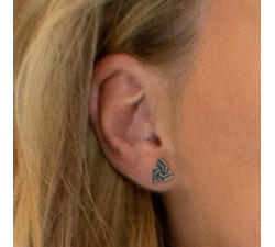Impossible puzzle ear studs